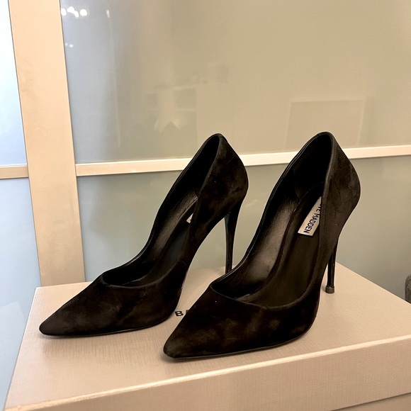 Steve Madden suede black pumps 38 / 8 - Picture 4 of 8